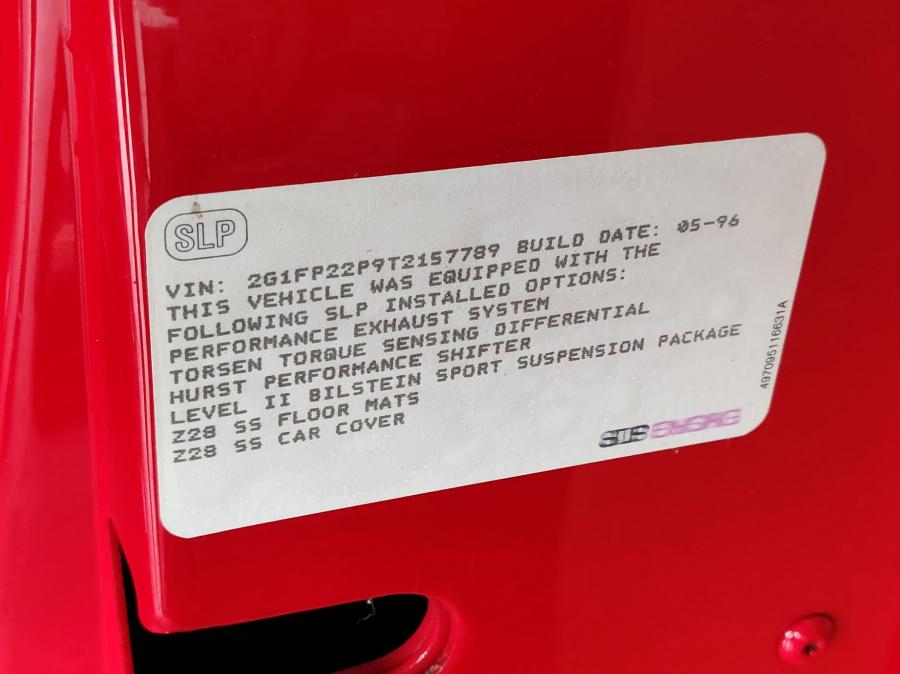  Chevrolet Camaro SS (1710) 1996 года  (фото 95 из 101)
